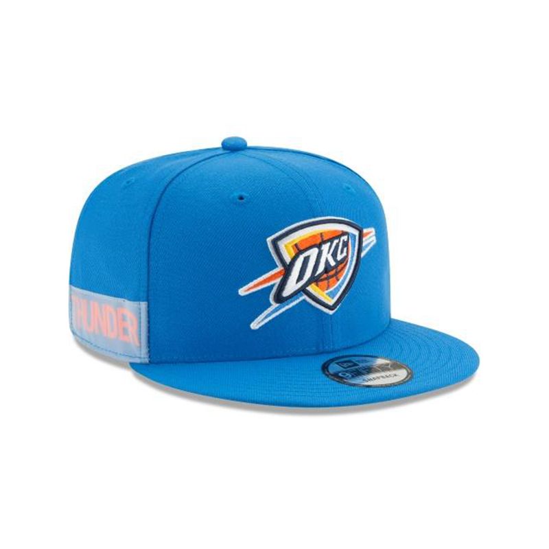 NBA Oklahoma City Thunder Clear Feature 9Fifty Snapback (OMS7374) - Blue New Era Caps